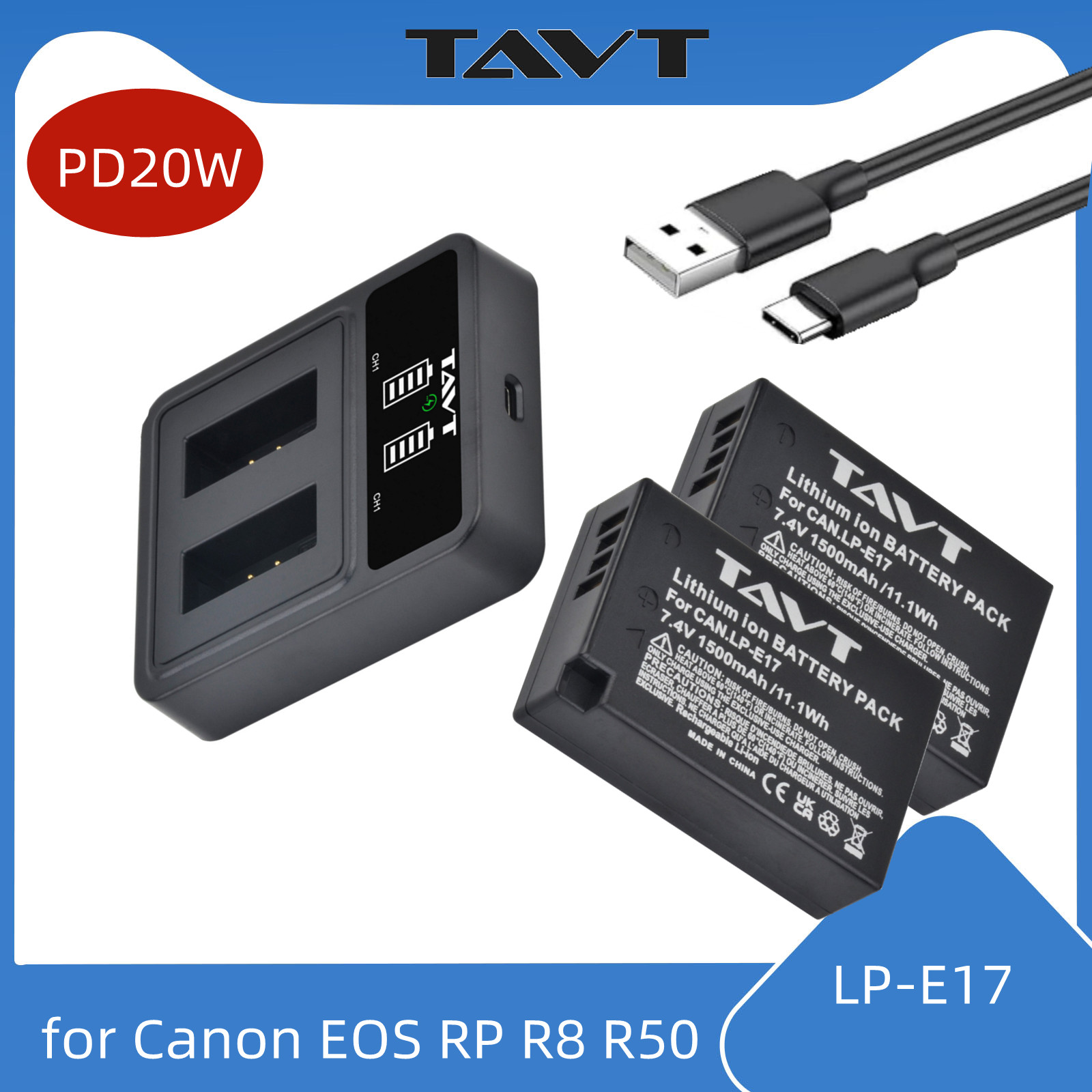 Canon Camera Eos R8 - LP-E17 LPE17 LP E17 카메라 배터리+PD
