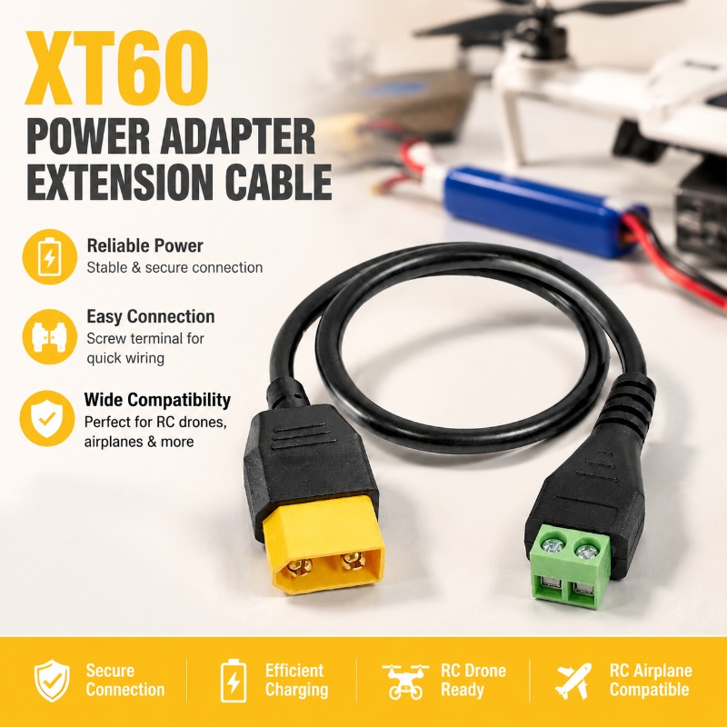 Fpv Drone Charger - XT60 커넥터 남성-여성 2핀 나사 단자